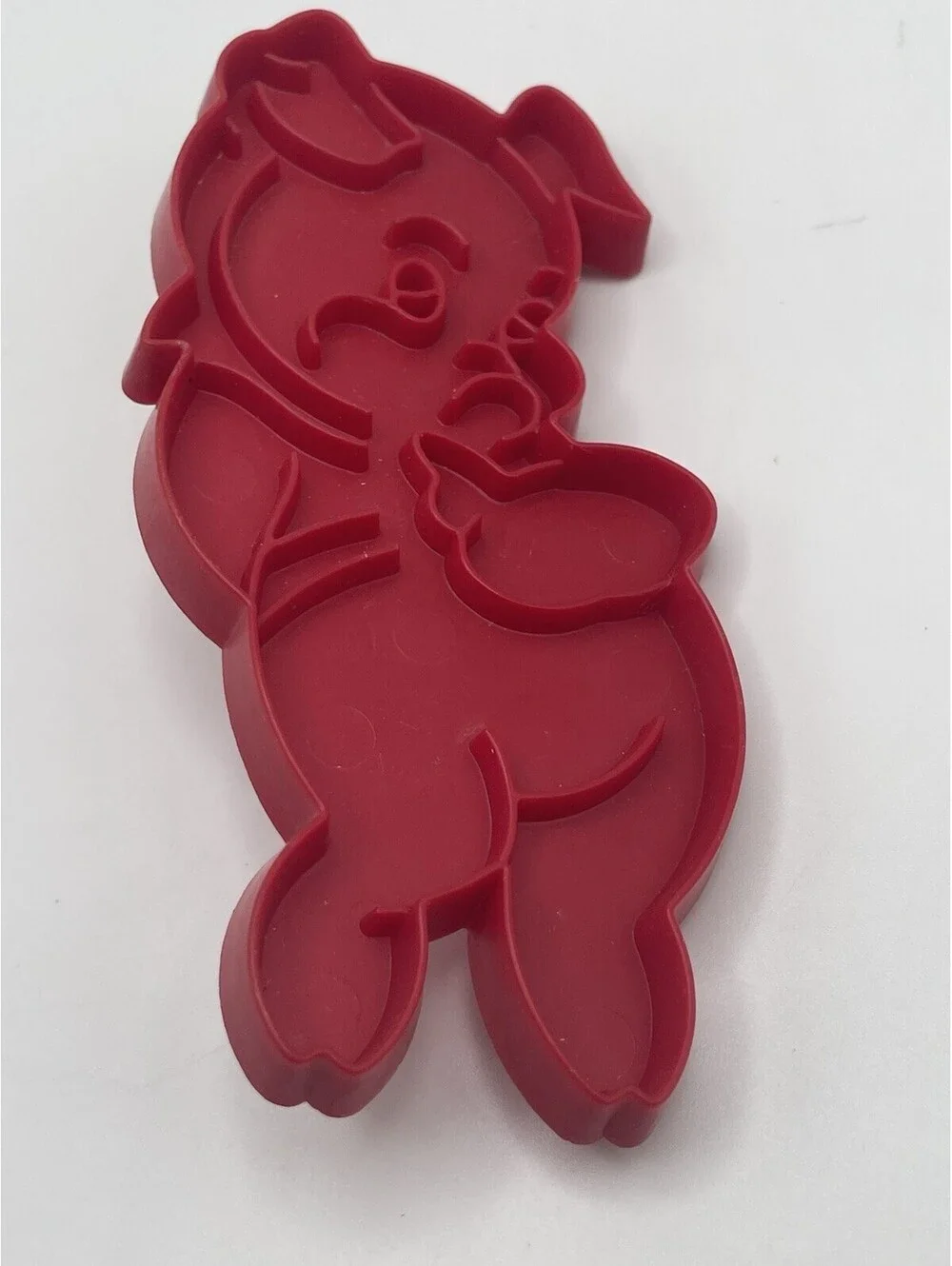 Vtg 1970s Tupperware Porky Pig Cookie Cutter Red Imprint